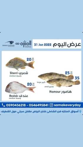 عروض أسواق المنتزه اليوم 31 يناير 2022 الموافق 28 جمادى الآخر 1443 عروض الاثنين الطازج 4 8190138708