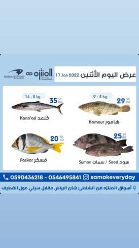 عروض أسواق المنتزه اليوم 17 يناير 2022 الموافق 14 جمادى الآخر 1443 عروض الاثنين الطازج 4 8246302383