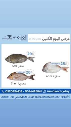 عروض أسواق المنتزه اليوم 28 مارس 2022 الموافق 25 شعبان 1443 عروض الاثنين الطازج 4 550727114