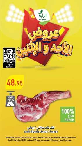 عروض الراية اليوم 28 أغسطس 2022 الموافق 1 صفر 1444 عروض الأحد & الاثنين 6 6333829051