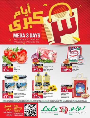 عروض لولو الدمام اليوم 11,9,2022 الموافق 15 صفر 1444 - MEGA 3 DAYS 6 7189136556