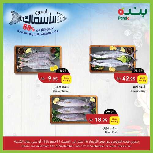عروض بنده اليوم 14.9.2022 الموافق 18 صفر 1444 مهرجان الأسماك & الأسبوع الأخير من موسم بنده 7 821947373