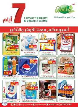 عروض أسواق العقيل الأسبوعية 17 اكتوبر 2018 الموافق 8 صفر 1440 6 667353239