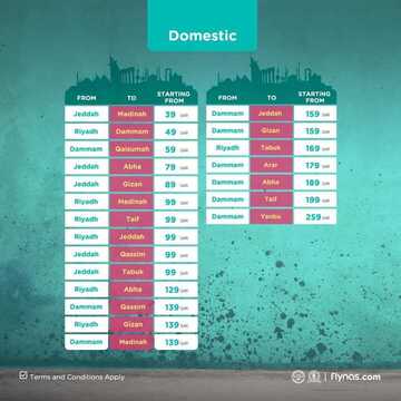 عروض طيران ناس اليوم 7 سبتمبر 2019 الموافق 8 محرم 1441 باقي 12 ساعة 5 5427395522