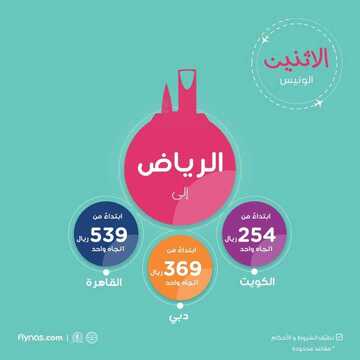 عروض طيران ناس اليوم 4 نوفمبر 2019 الموافق 7 ربيع الاول 1441 عروض خطوط الطيران المميزة 2 2565664159