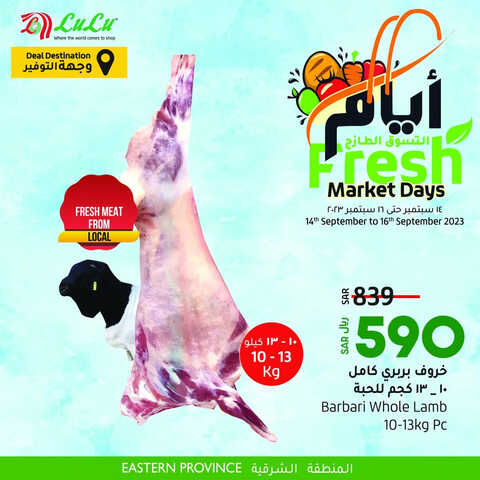 عروض لولو الدمام اليوم 17-9-2023 الموافق 2 ربيع الأول 1445 أيام التسوق الطازج 2 6176841068