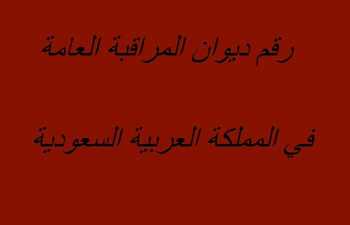 رقم ديوان المراقبة العامة