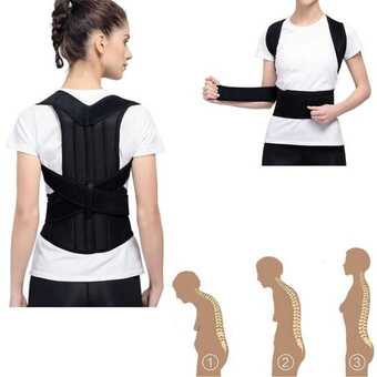مشد الظهر الطبي مشد الظهر واستقامة العمود الفقري 2 Adulto ajustavel Corset Voltar Postura Corrector Ombro Terapia de Apoio Da Coluna Lombar Brace Postura Cinto