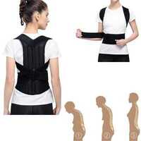 Adulto Ajustavel Corset Voltar Postura Corrector Ombro Terapia De Apoio Da Coluna Lombar Brace Postura Cinto