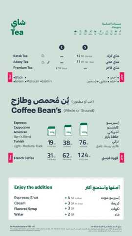 عروض ومنيو بارنز 17-12-2023 الموافق 4-5-1445 اطلب مشروبك المفضل. 1 عروض ومنيو بارنز
